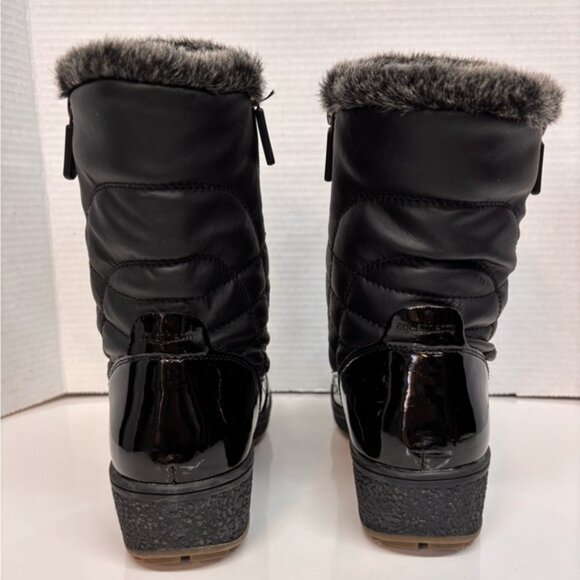 Aquatherm Black Quilted Winter Boots Side Zipper - Picture 6 of 11